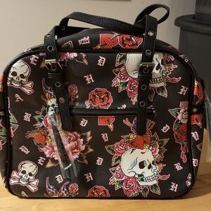 Ed Hardy Leather Satchel